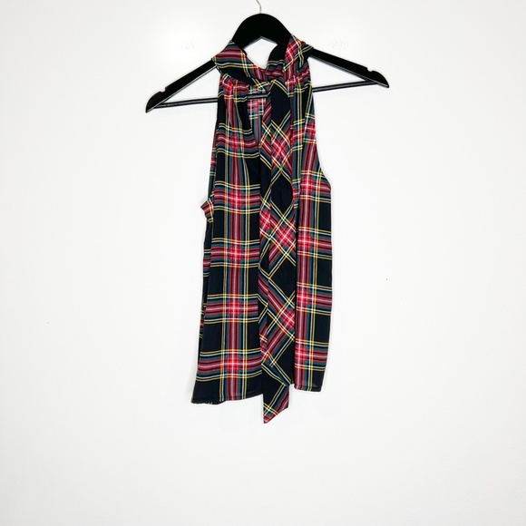 J. Crew Plaid Halter Top - Black, Red, Yellow - Picture 5 of 5